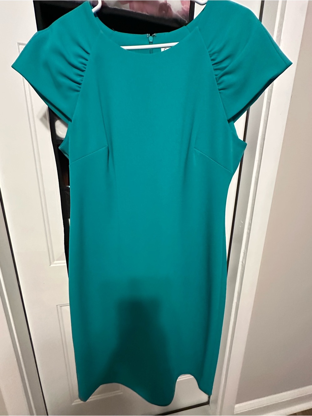 Calvin Klein Teal Midi Sheath Dress